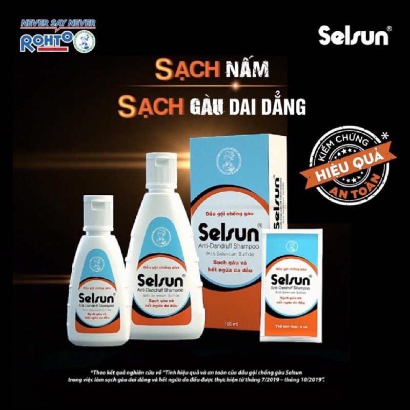 Dầu gội chống gàu selsun dây (10 gói/1dây)