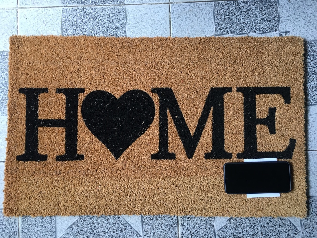 [HCM]THẢM CHÙI CHÂN BẰNG XƠ DỪA HỌA TIẾT HOME TRÁI TIM