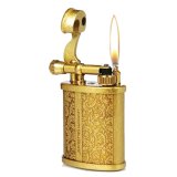 Hộp Quẹt Bật Lửa Jifeng Hoa Văn JF-018A (Vàng)