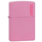 Bật Lửa Zippo Pink Matte With Logo (Hồng)