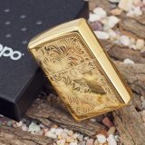 Bật Lửa Zippo Venetian Brass (Vàng)