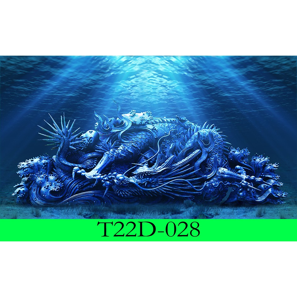 Tranh 3D bể cá mã T22D-028 kt (60,80,90,100,1m2,1m5,1m6)