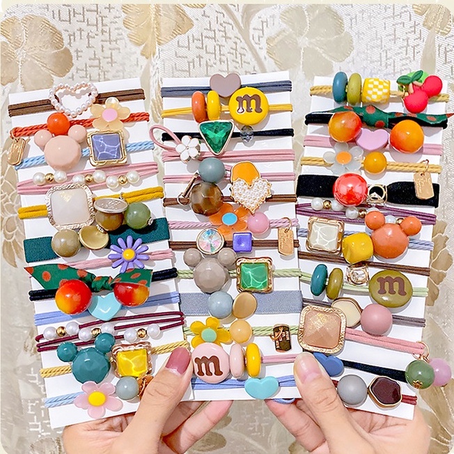 Set 13 Dây Buộc Tóc Cho Bé Gái