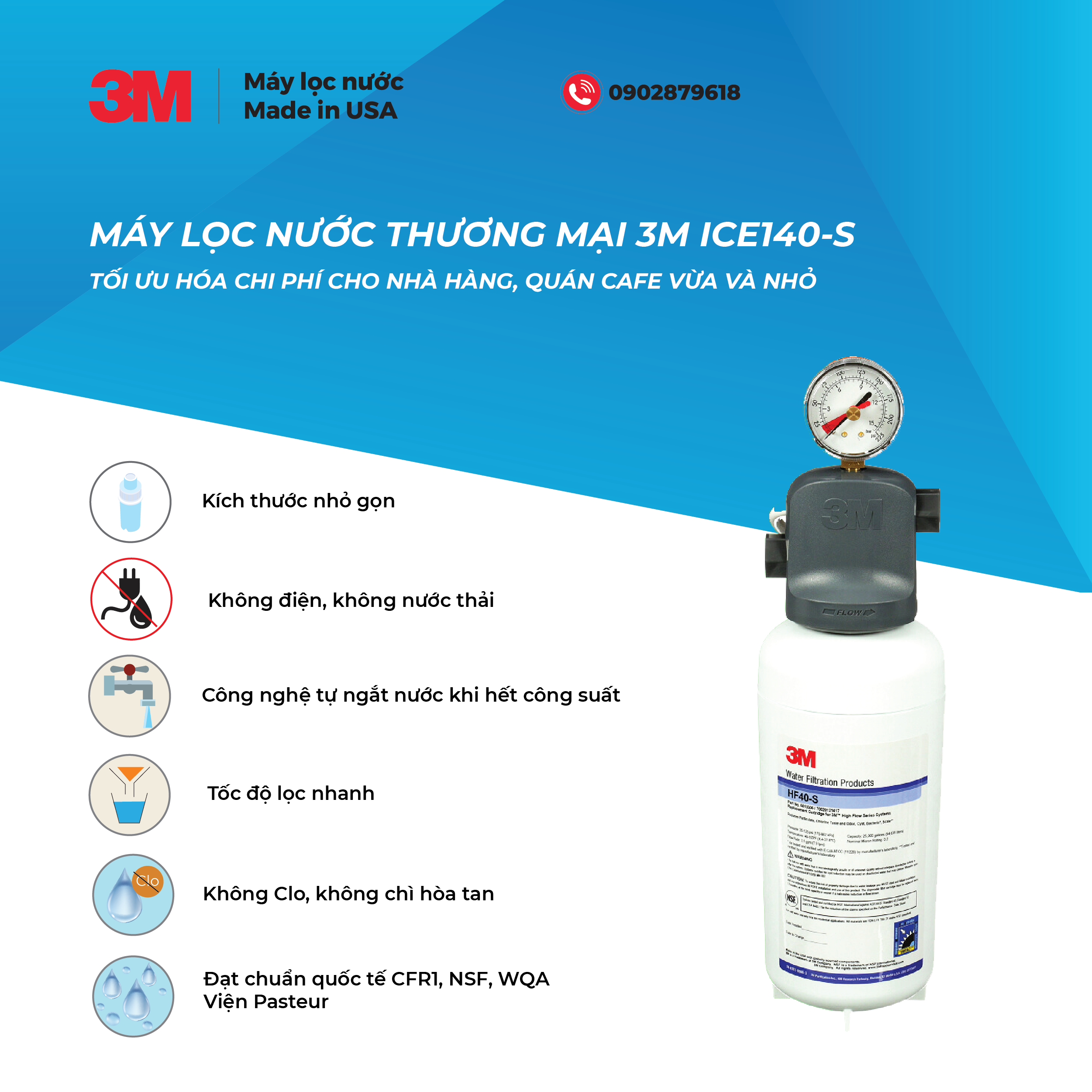 Máy lọc nước 3M ICE160-S