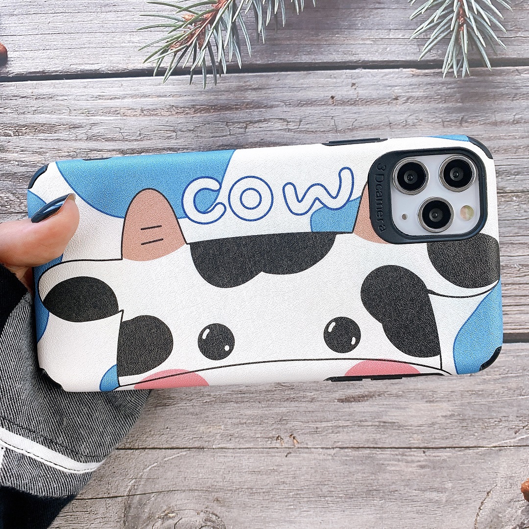 Ốp Lưng Da IMD Cute Cow
