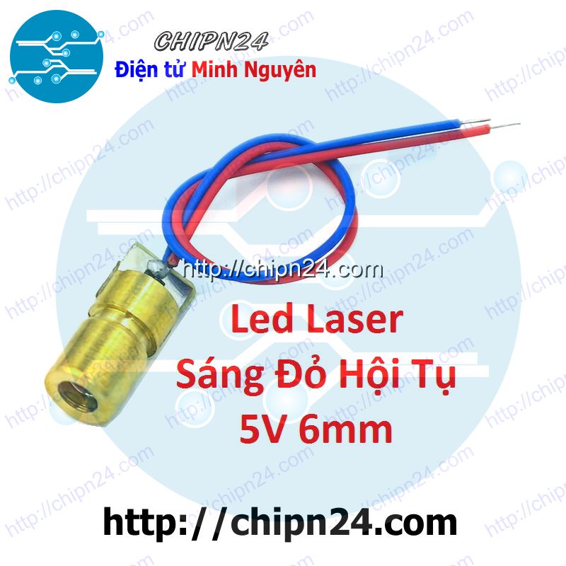 [1 cái] (F111.7) Đầu phát Laser Mini 5V 6mm (Sáng Đỏ Hội Tụ) (Laze)