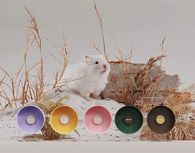 wheel 22cm cao cấp kèm đế (rất êm mượt) cho hamster , nhím - T3 PETS SHOP