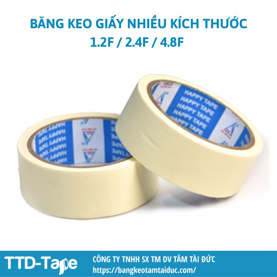 Băng Keo Giấy 1.2cm / 2.4cm / 4.8cm