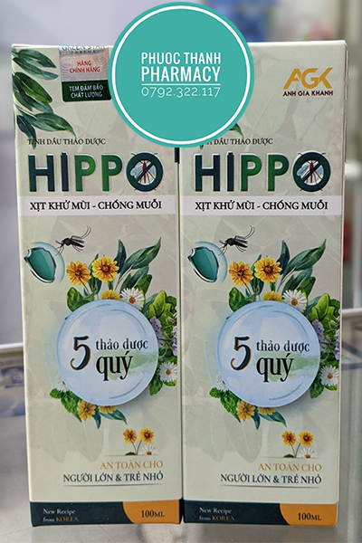 Thảo dược chống muỗi Hippo [ 100ml ]