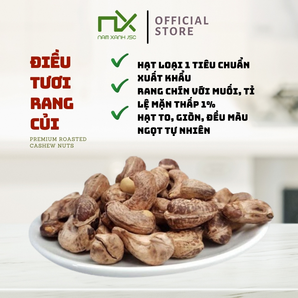 HẠT ĐIỀU RANG CỦI NAM XANH 350G (400G)
