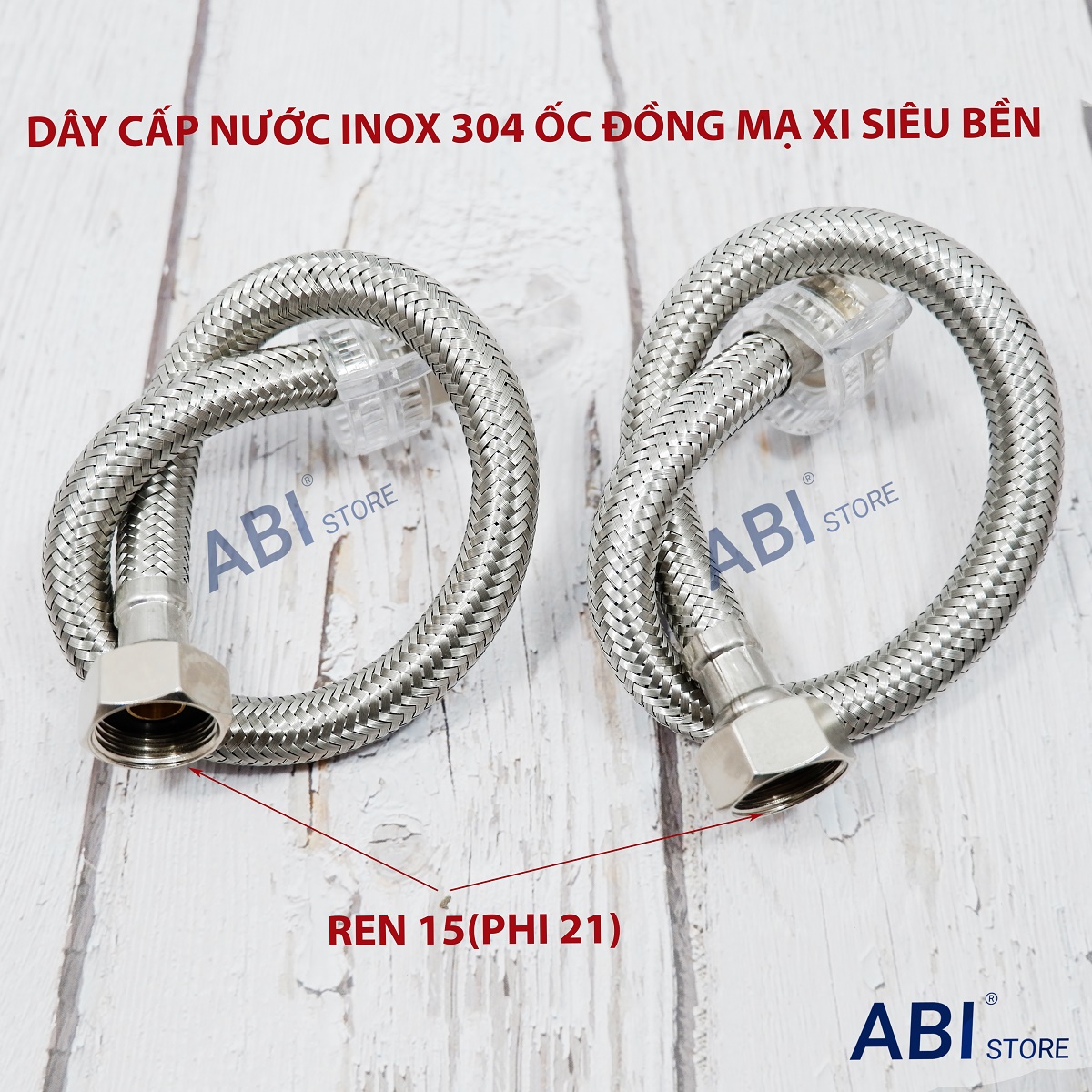 Dây Cấp Nước Inox 304 Chuẩn Xịn, Ốc Đồng Mạ Xi Siêu Bền Cao Cấp Cho Vòi Lavabo, Bồn Cầu, Bình Nóng Lạnh