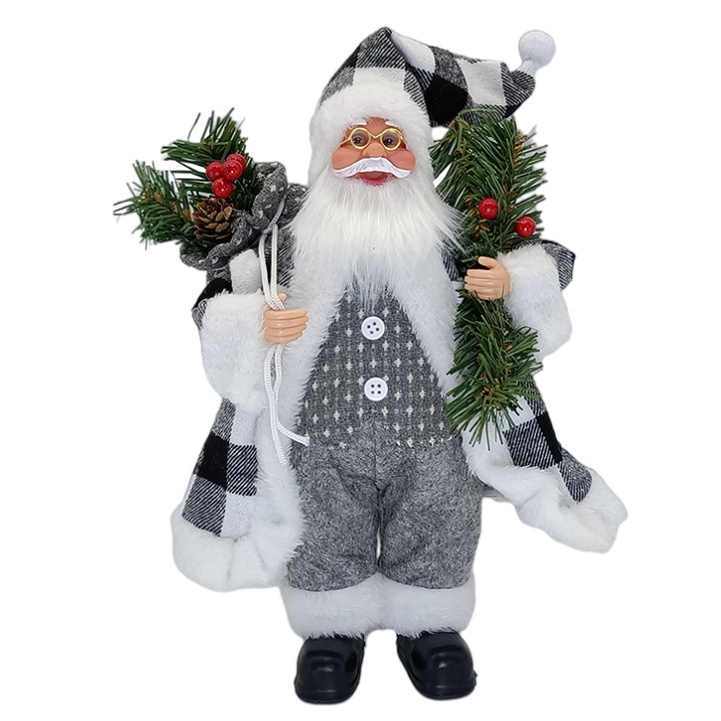 Ông già noel đứng cao 62cm trang trí cây thông, trang trí noel giáng sinh