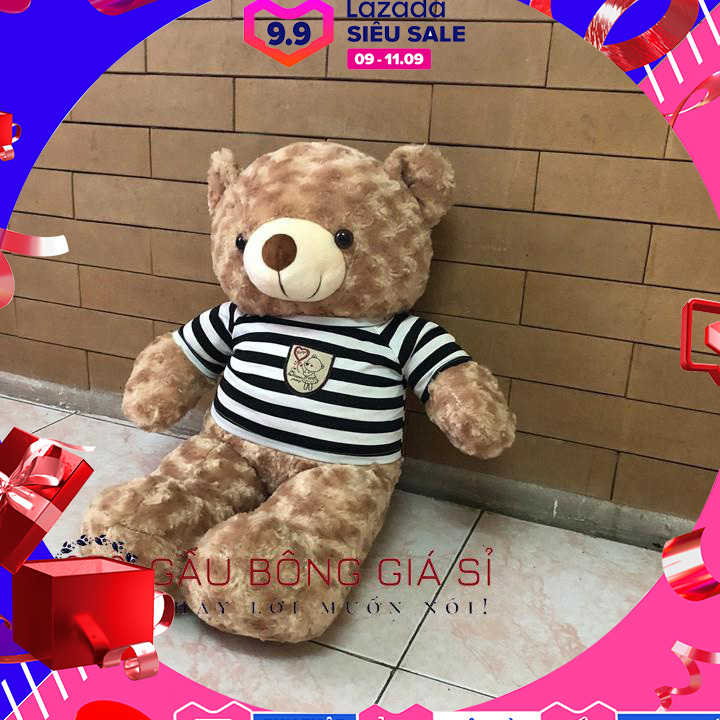 [HCM]Gấu bông Teddy khổ vải 80cm màu Sữa