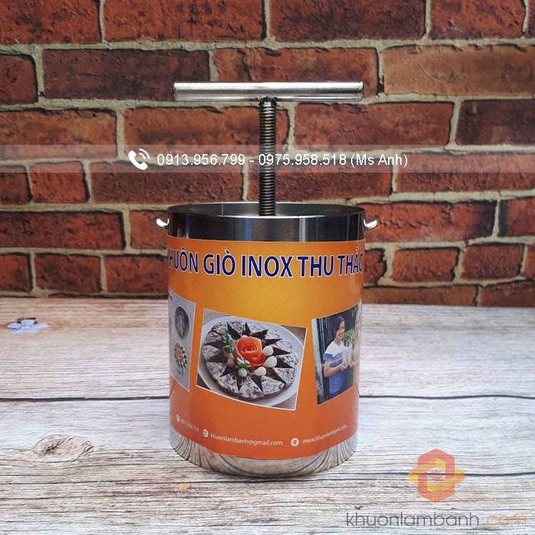 Khuôn làm giò thủ, giò xào, giò chả inox cao cấp loại 500g