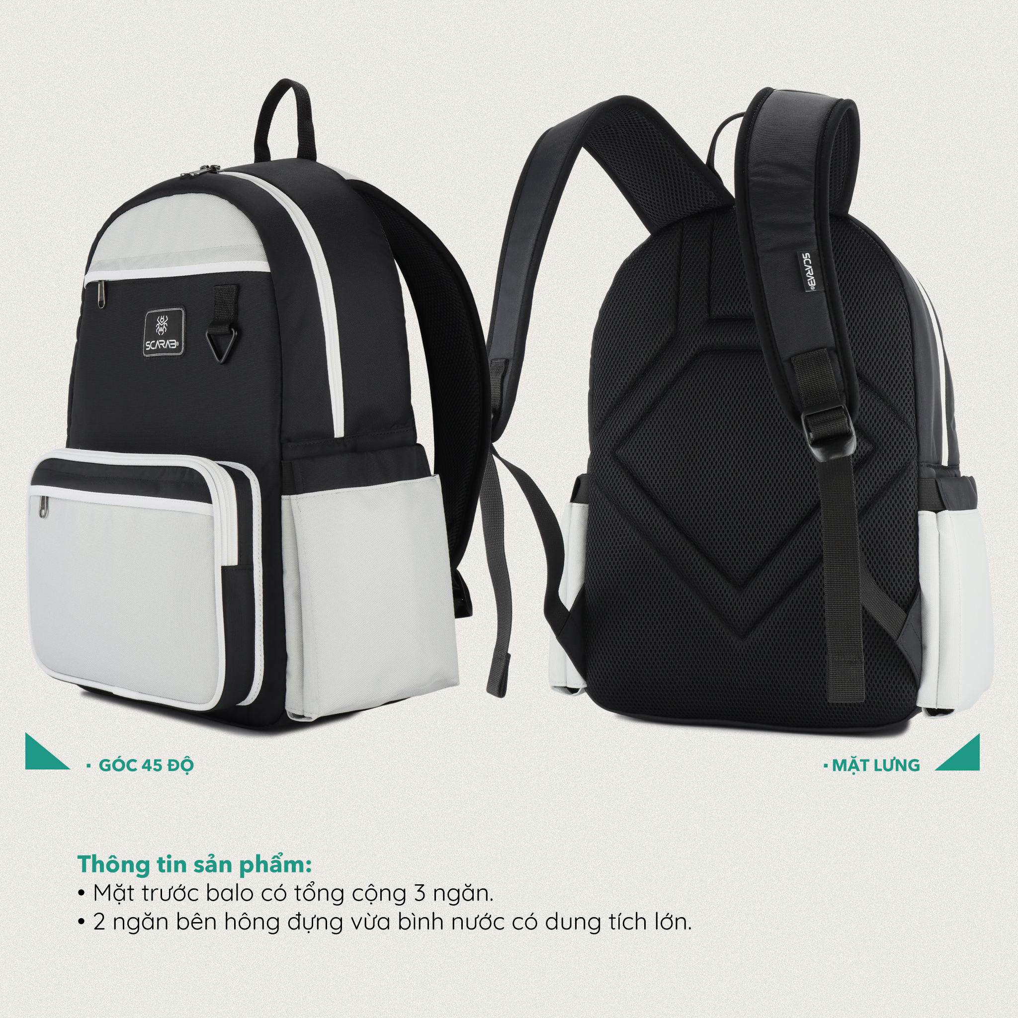 Balo Đi Học, Đi Chơi SCARAB - MULTI™ Unisex