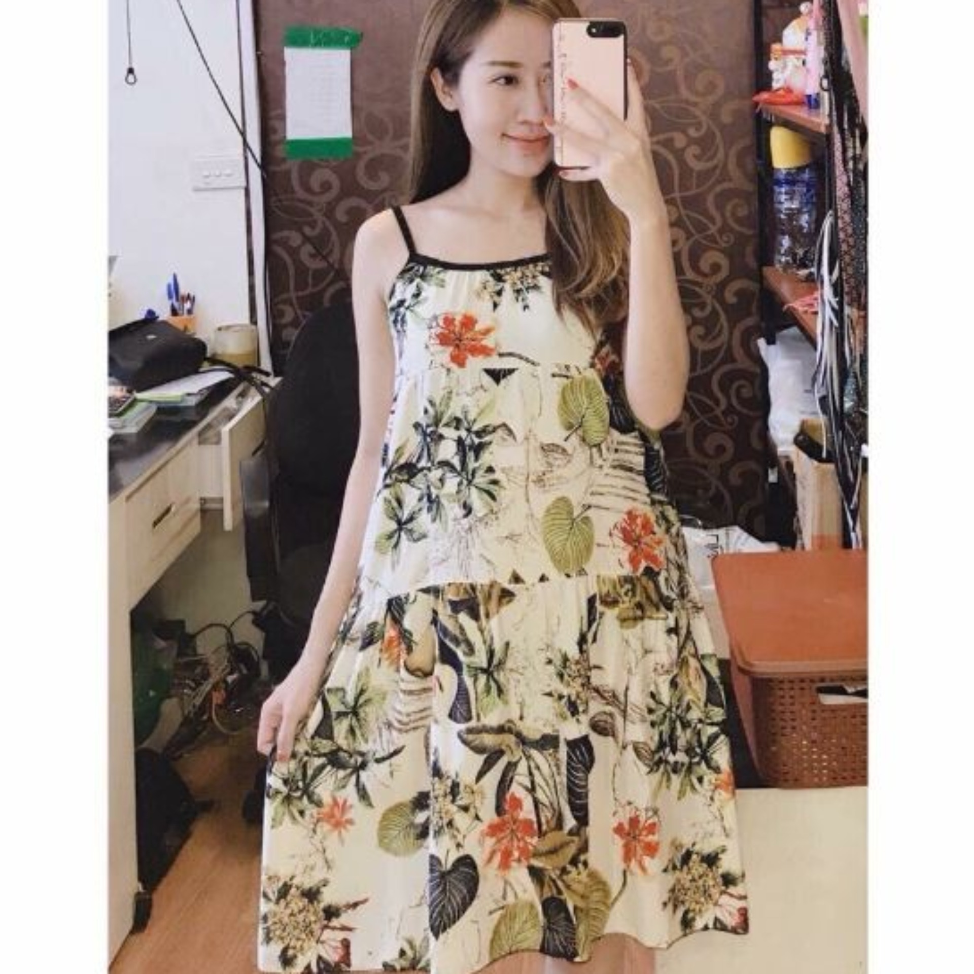 váy bầu lanh chất mát