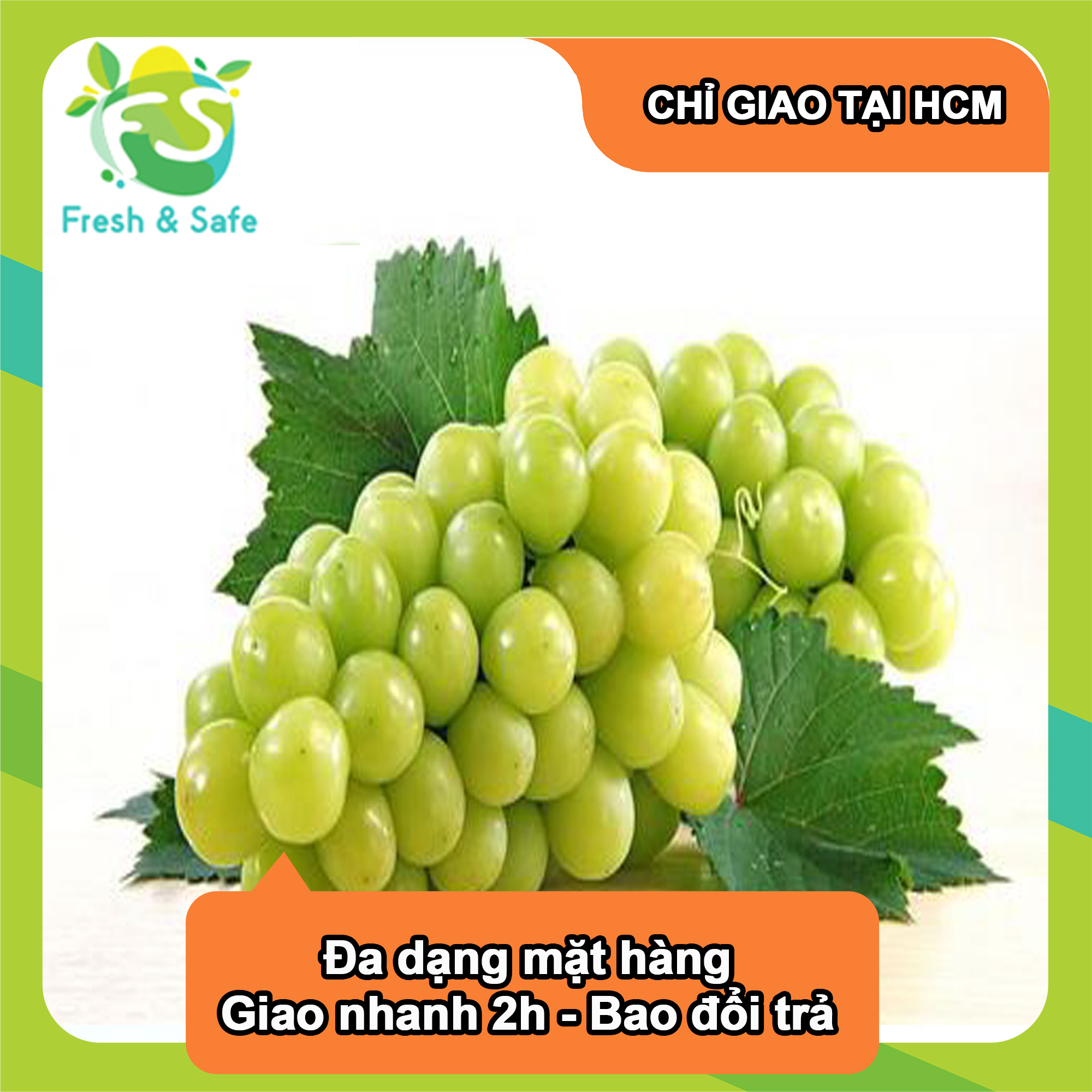 [Chỉ Giao HCM] Nho Xanh Ninh Thuận - 500g