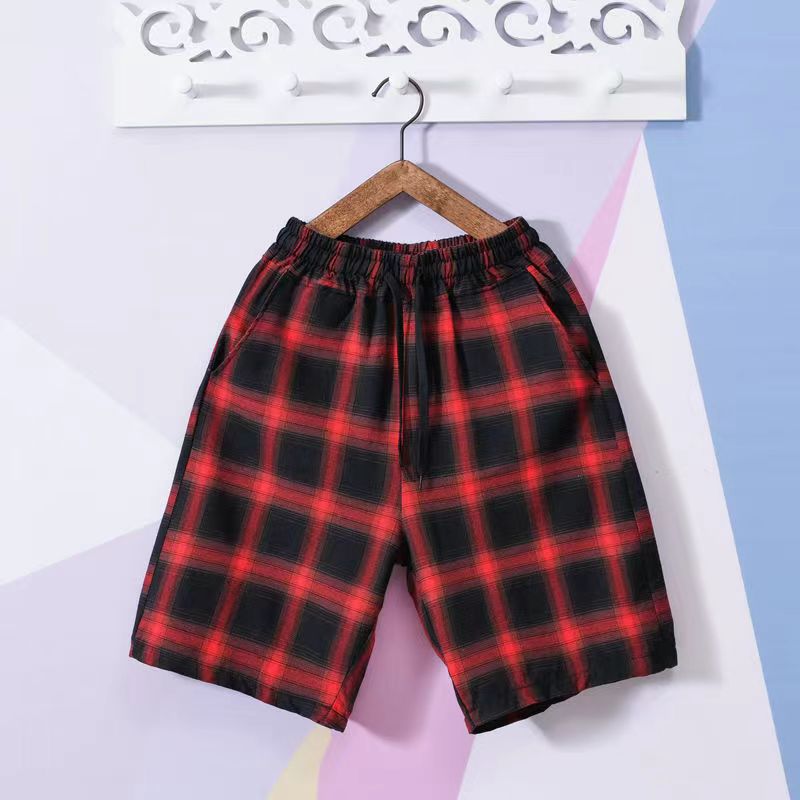 (M-XXXL) Quần short kẻ sọc thường dành cho nam, quần đùi thể thao rộng rãi và đa năng phong cách Hong Kong, quần năm điểm đi biển, quần trung cec siêu hot, chất liệu cao cấp