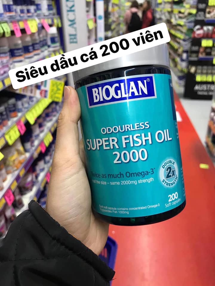 Siêu dầu cá Bioglan Fish Oil 2000mg - 200 viên