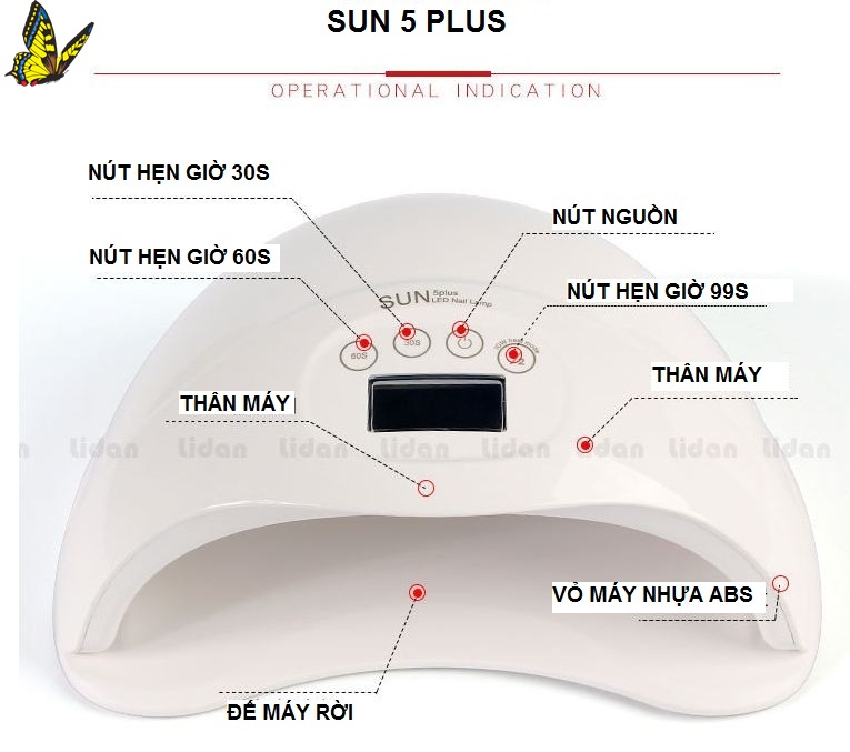 Máy hơ gel sun 5 plus
