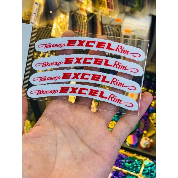 Bộ Tem Dán Niềng EXCEL Với Hai Phối Màu Vàng Đỏ
