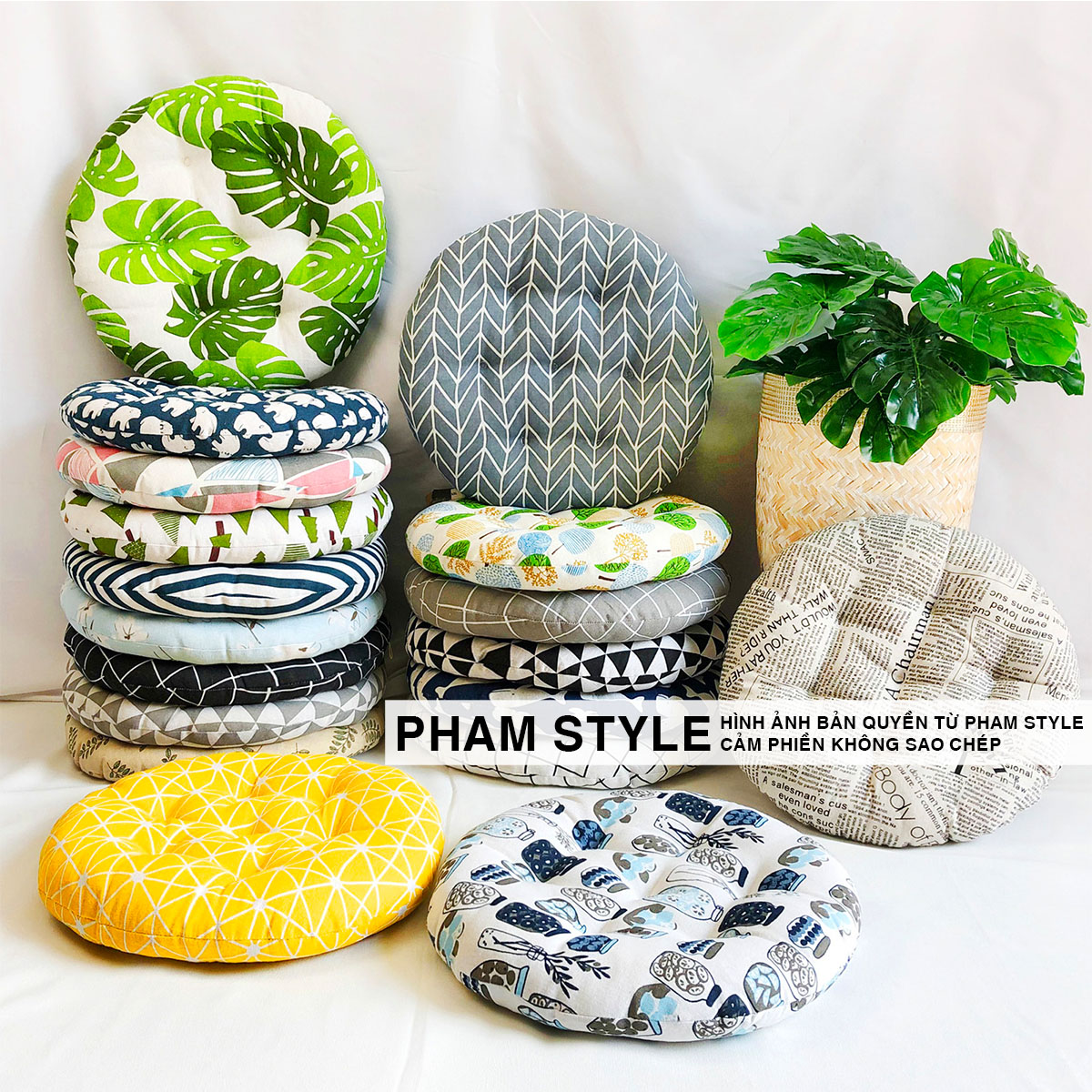 Đệm Tròn Ngồi Bệt PATTERN (40,45,50cm) (NO17-32)