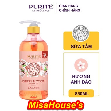 Sữa tắm Purité Chiết xuất hoa anh đào 850ml