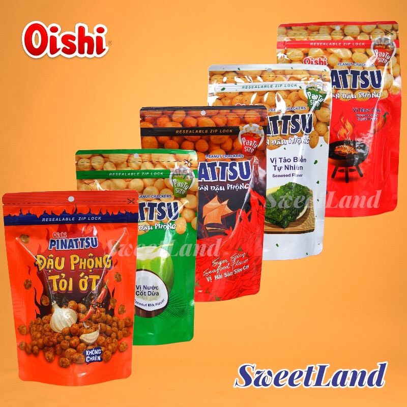 Đậu phộng Tân tân Oishi Pinattsu đủ vị 85g