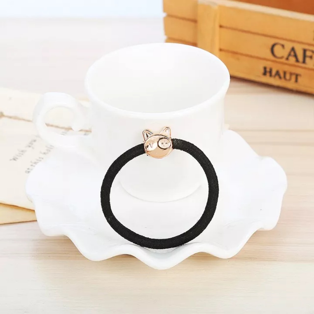 Thun cột tóc, chun buộc tóc dây màu đen - 01 THUN