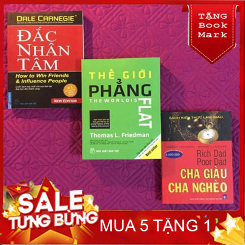 Mua SÁCH HAY - Combo 3 sách: Đắc nhân tâm, Thế giới phẳng, Cha giàu cha nghèo