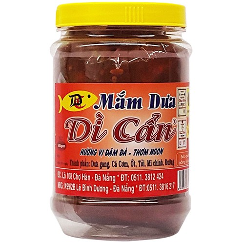 mắm dưa cà dì cẩn đặc sản đà nẵng 500gr