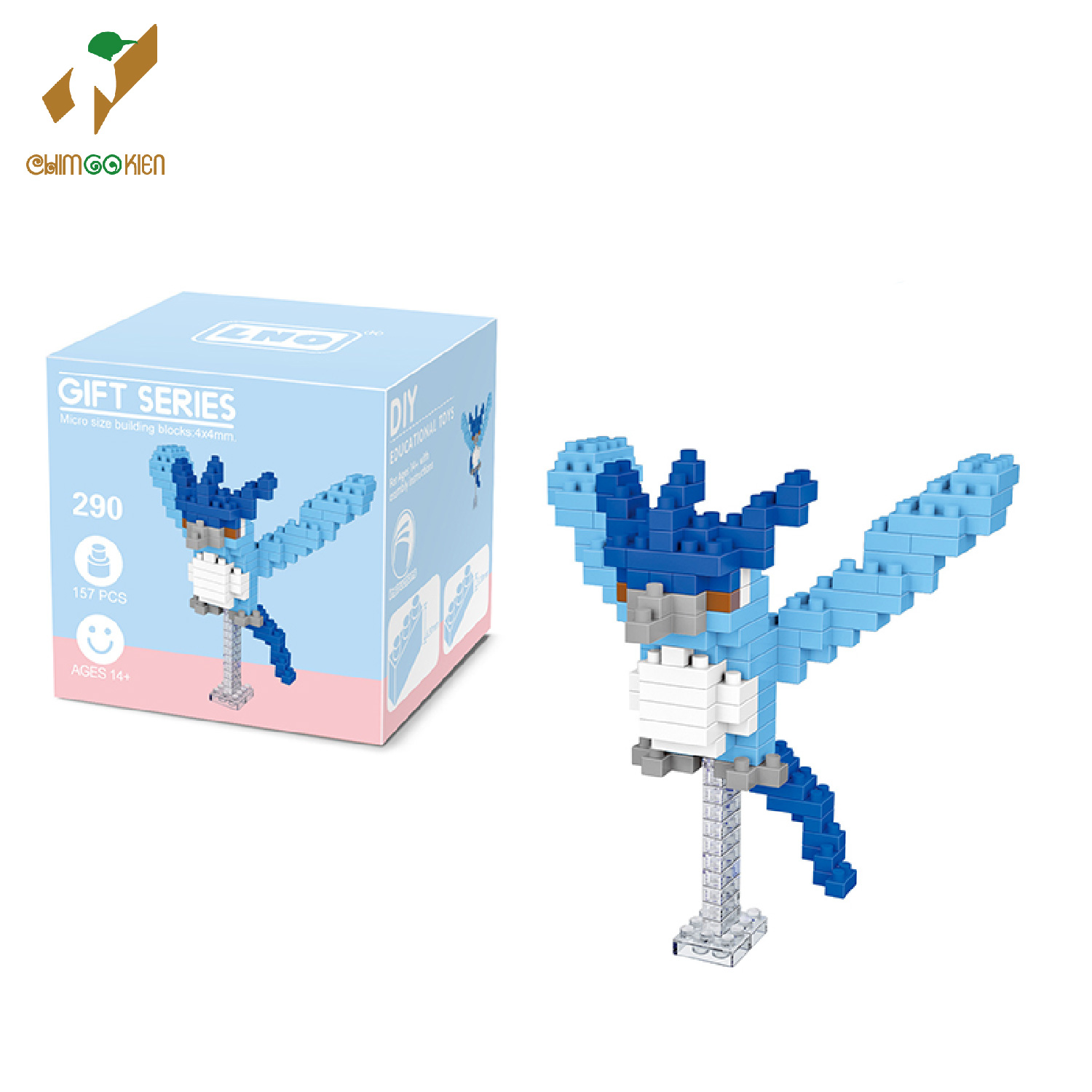 Bộ đồ chơi Lego xếp hình nhân vật Pokemon chim huyền thoại