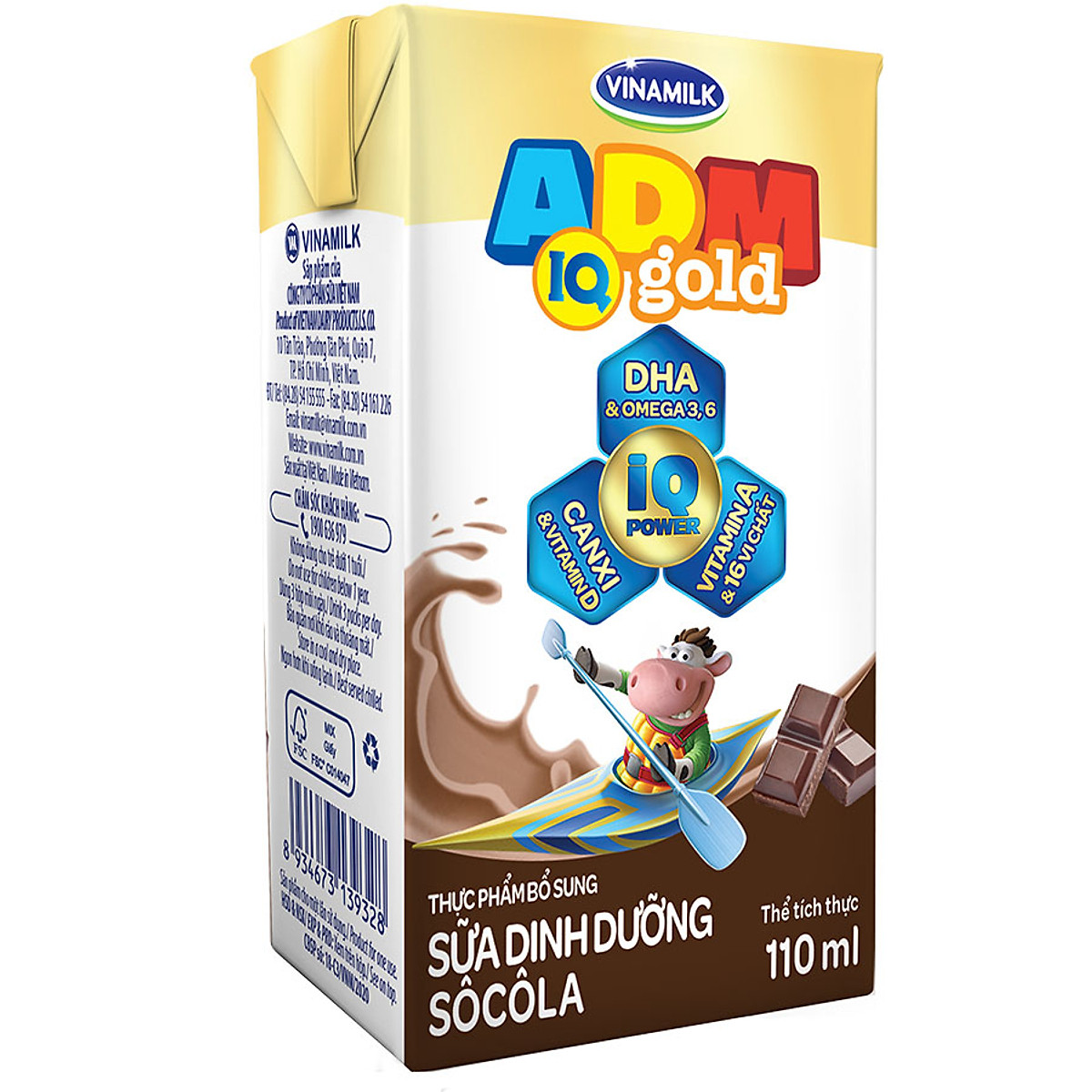 Thùng 48 Hộp Thức Uống Sữa Lúa Mạch Sôcôla Vinamilk Adm (110ml)