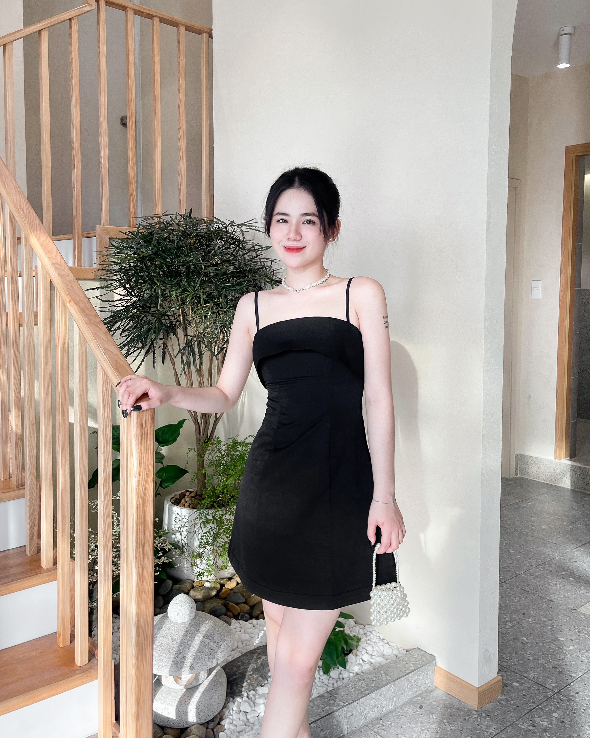 ZAREEN | ĐẦM 2 DÂY DÁNG A DAX54 - ĐEN