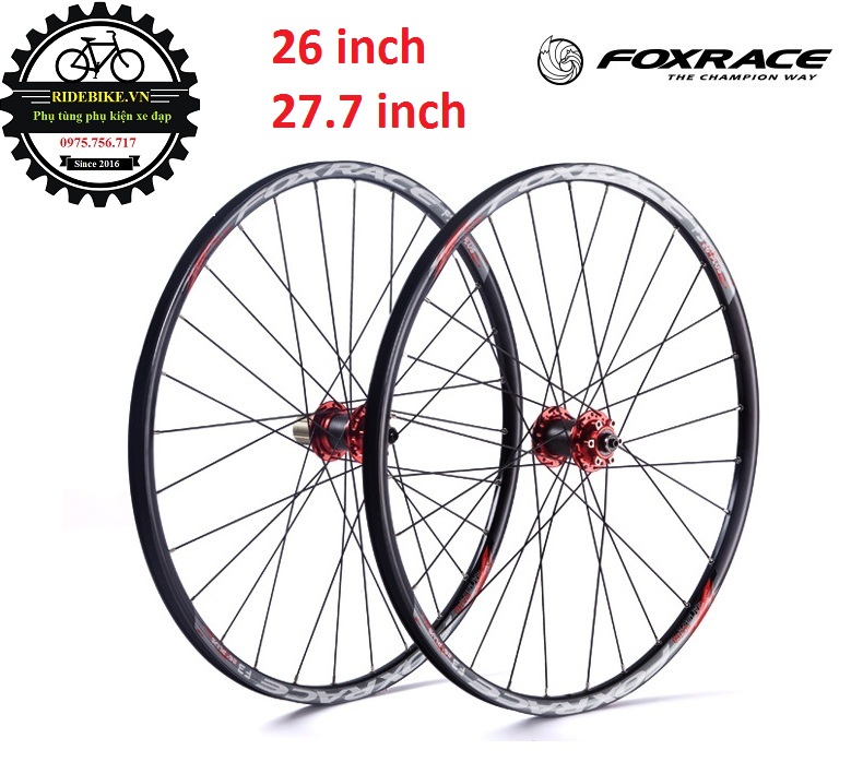 Bộ vành nhôm xe đạp địa hình foxrace f3 plus 26/27.5 inch