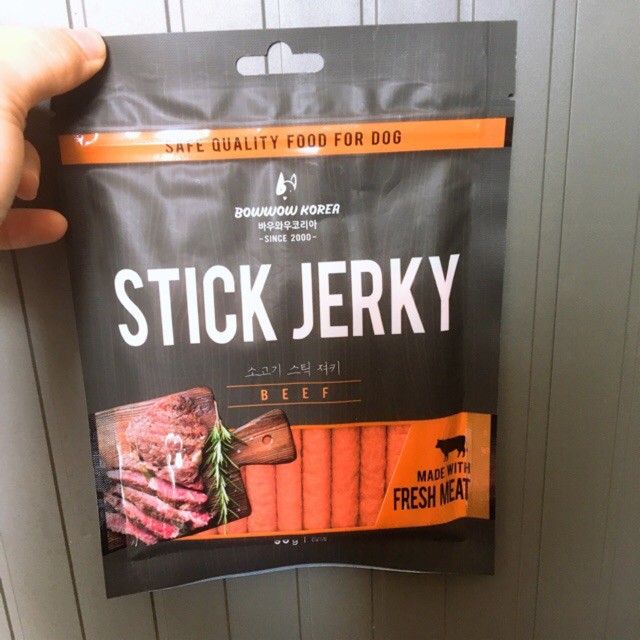 Bánh Thưởng Cho Chó Thịt Bò Que BowWow Stick Jerky
