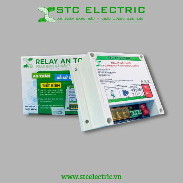 Rơ le an toàn cho phao điện máy bơm A_03 2000W ( Sử dụng 2 relay ngắt hai dây N và L của máy bơm)