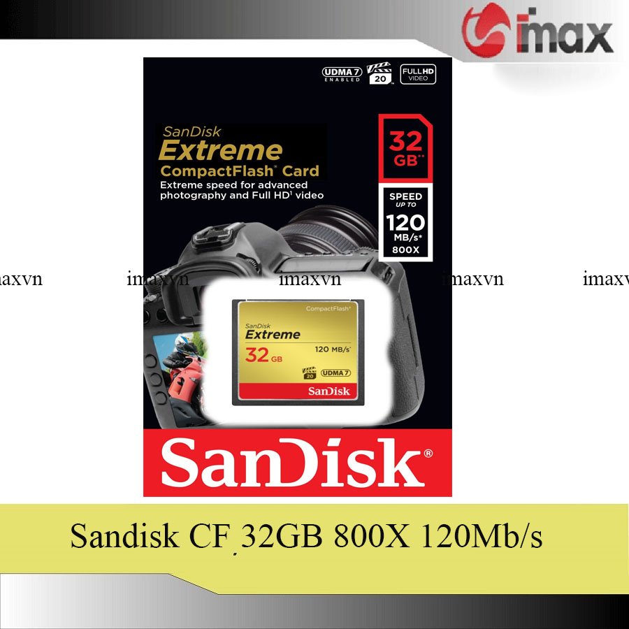 Thẻ nhớ cf sandisk 32gb extreme 800x new
