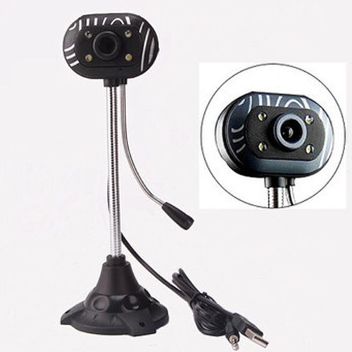 Webcam chân cao có mic có 4 đèn led