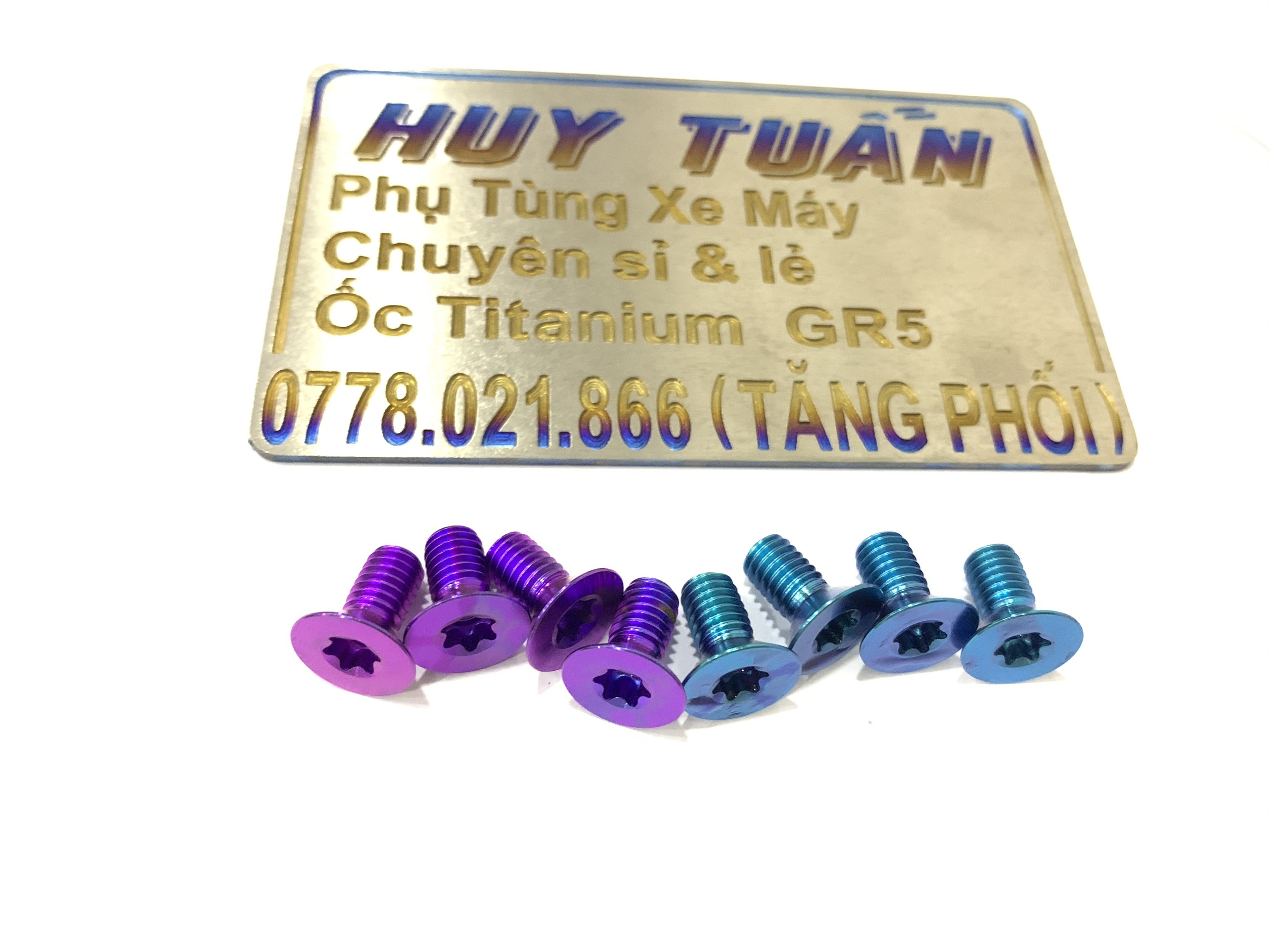 [HCM]1 con Ốc Titan GR5 6li10 dù âm đầu bằng gắn trực tiếp cho lòng dĩa KTM thông dụng nhiều vị trí khác cùng kích thước