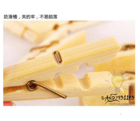 [HCM]Bộ 20 Kẹp Gỗ Trúc