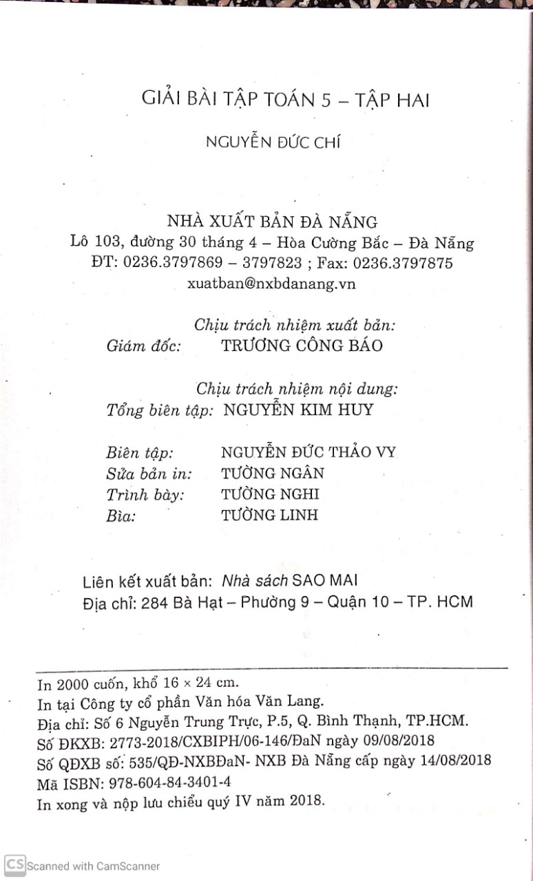 [HCM]Giải bài tập Toán 5/2