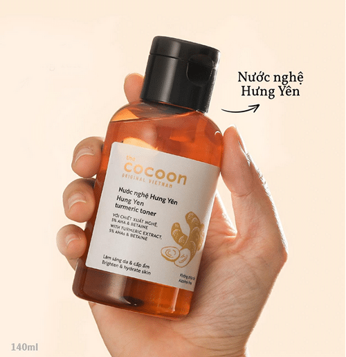 Toner Nước nghệ Hưng Yên cocoon 140ml Turmeric toner da sáng mịn rạng rỡ