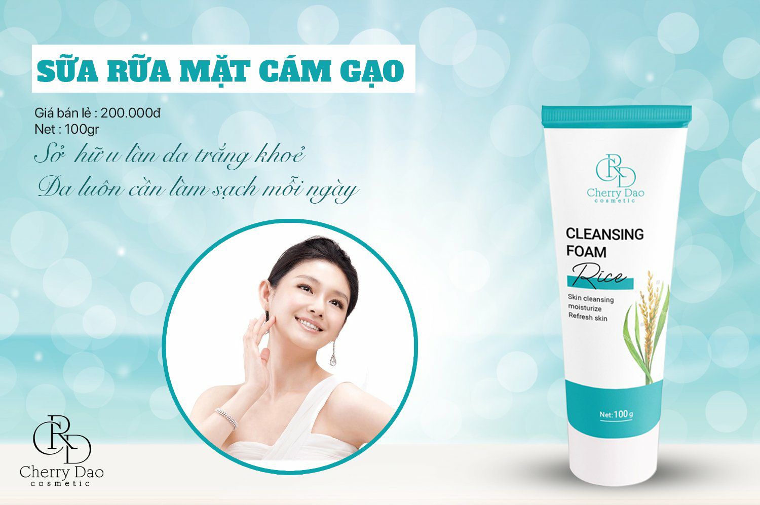 Sửa rửa mặt cám gạo CRD