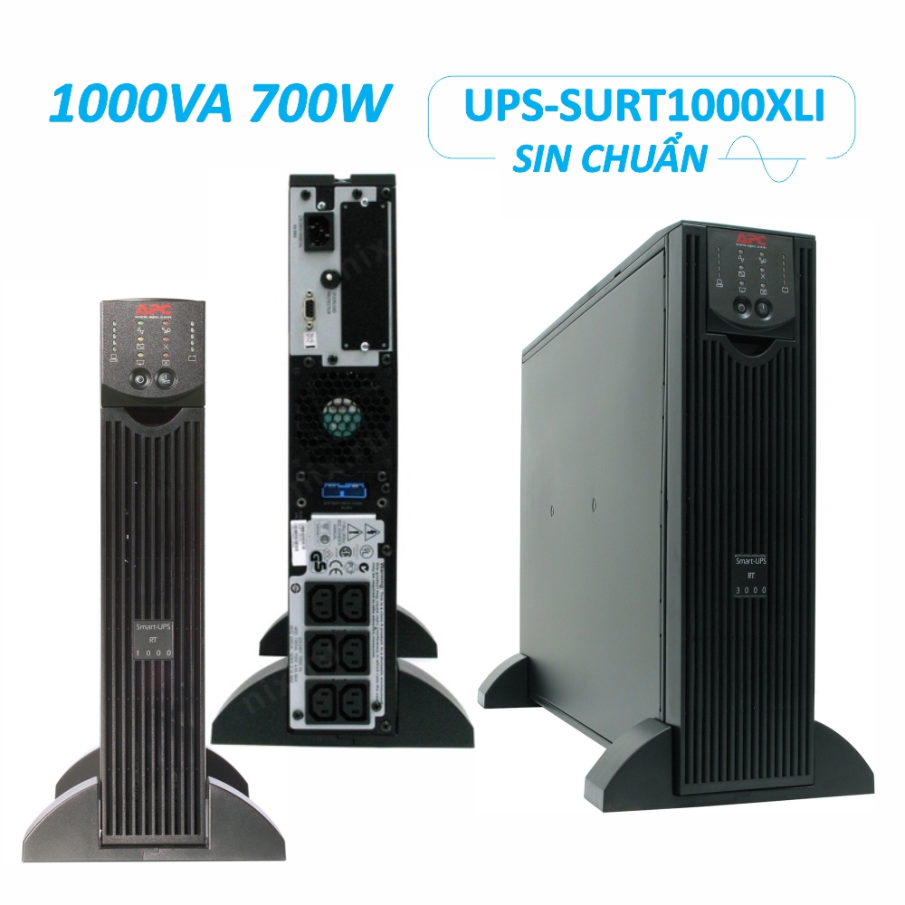 BỘ LƯU ĐIỆN APC SMART-UPS RT 1000VA (SURT1000XLI) SIN CHUẨN 220V 700W