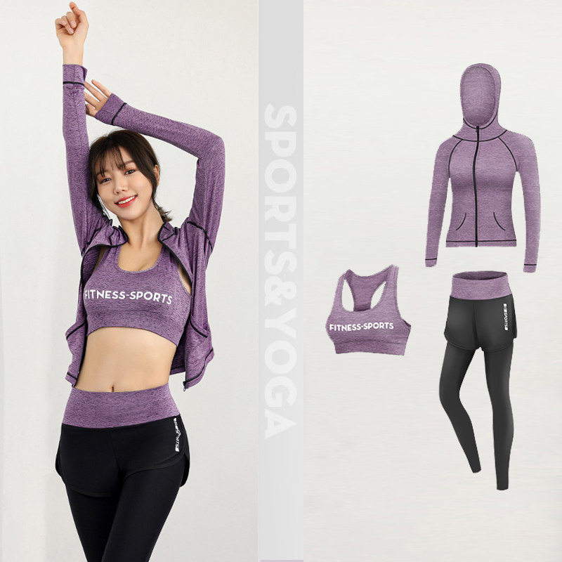 Set bộ tập gym nữ 3 món KENZI-05 ( Quần dài + Áo bra + Áo khoác )