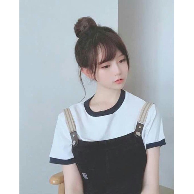 tóc giả Combo Mái thưa tóc + búi phồng cao cấp