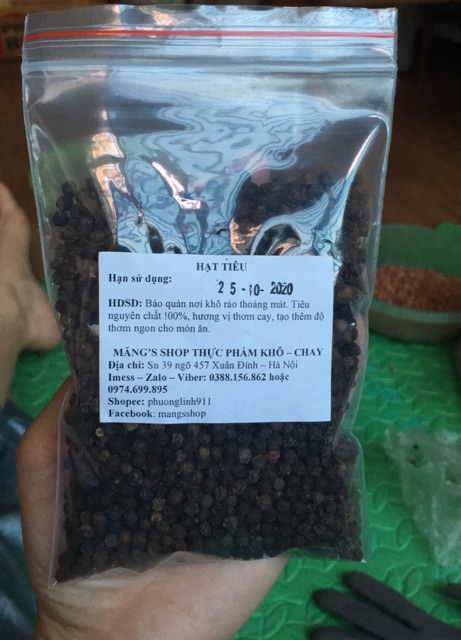 Tiêu đen nguyên hạt (Gói 100g hút chân không)