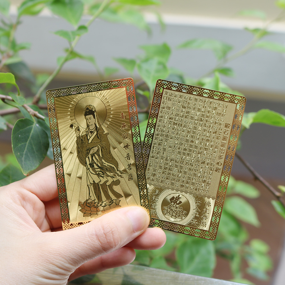 Miếng thẻ phật bà quan âm thiên thủ - cầu bình an, may mắn