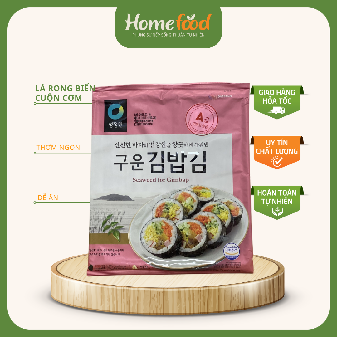 Rong biển cuộn cơm Kimbab (túi 20gr)/ Lá kim cuộn cơm